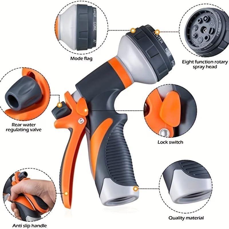 8 Pattern Garden Water Gun Hos - Gardening Tools Youtube review and price