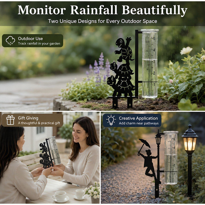 Metal Garden Rain Gauge Stake  - Gardening Tools Youtube review and price