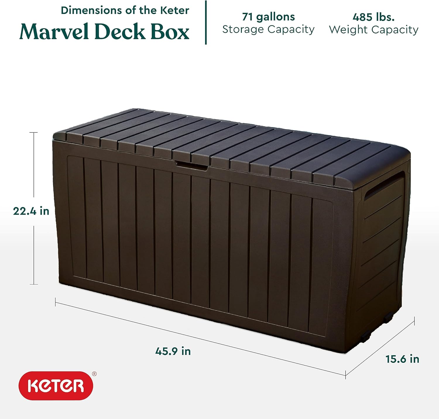 71 Gallon Outdoor Storage Box  - Gardening Tools Images review and price