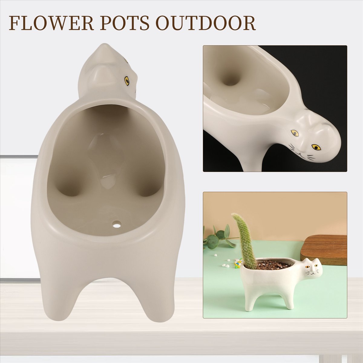 ABFW Cute Cat Ceramic Garden F - Gardening Tools Images review and price